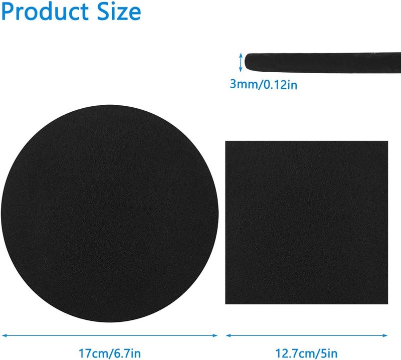 IOUALEY 6.7inch & 5inch Charcoal Filters for Kitchen Compost Bucket, Compost Filter for Countertop Bin,Compost Pail Replacement Activated Carbon Charcoal Filters, Round& Rectangle - Image 2
